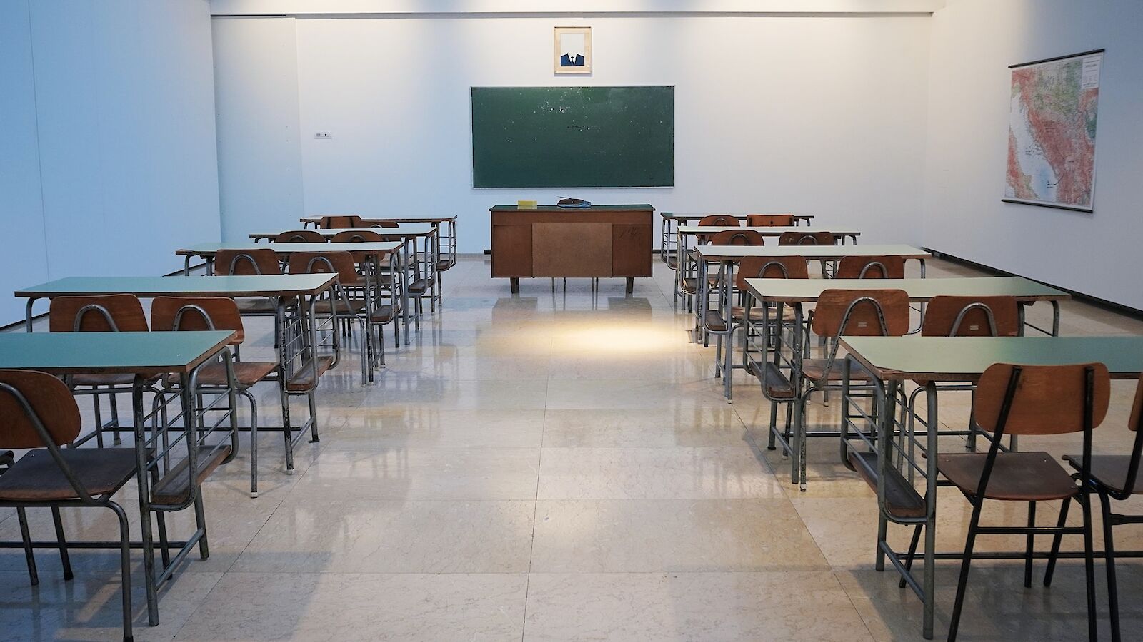 Empty classroom - school holidays